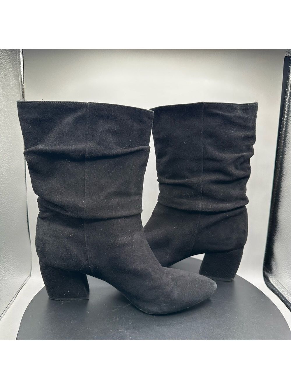 Botkier Skylar Slouched Bootie Pointed Toe Faux Suede Women 7.5 Black - Picture 6 of 9